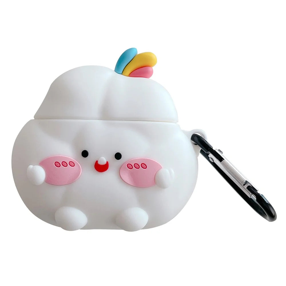 Silicone Case for AirPods with Charging Case (2016) / (2019) / AirPods with Wireless Charging Case (2019) Cloud Design Earphone Cover - 1