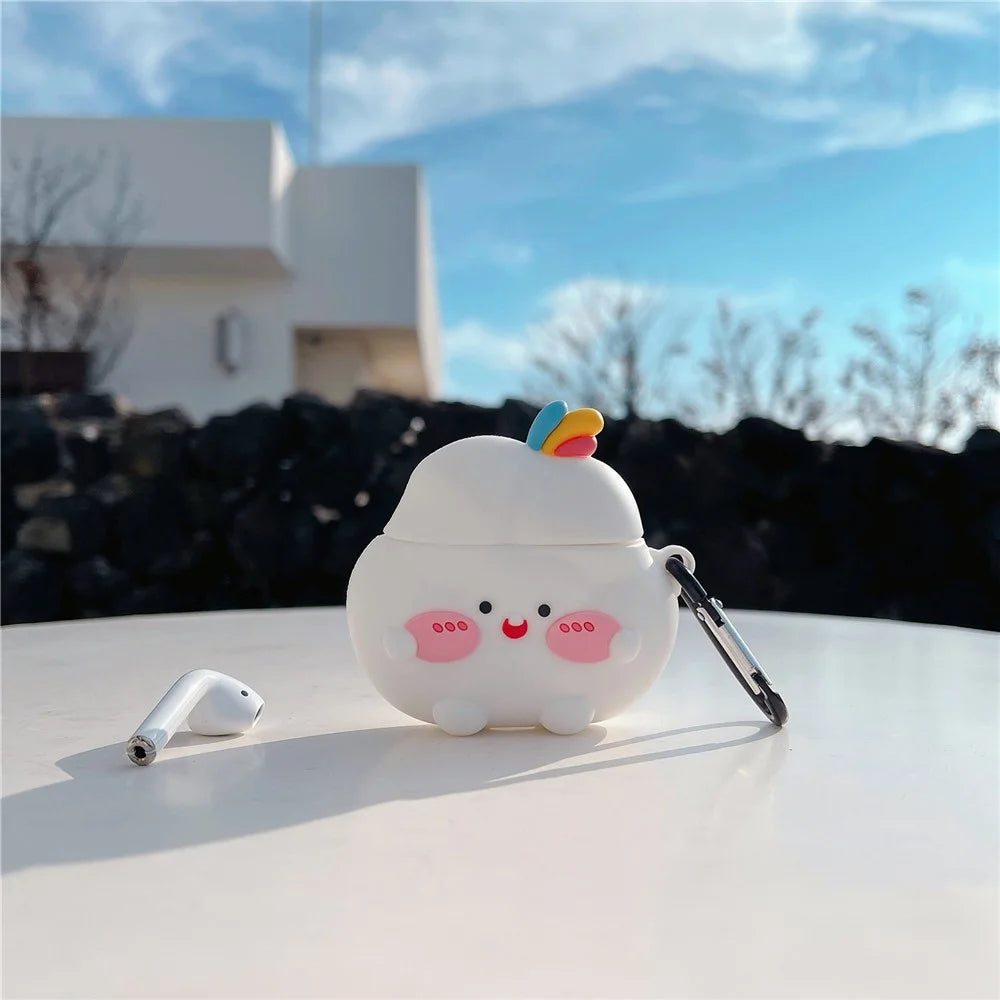 Silicone Case for AirPods with Charging Case (2016) / (2019) / AirPods with Wireless Charging Case (2019) Cloud Design Earphone Cover - 4
