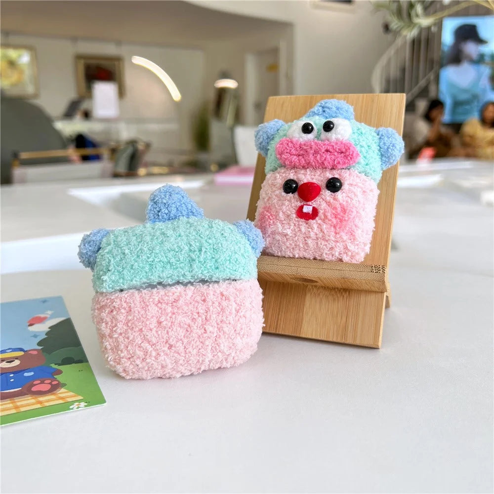 For Apple AirPods with Charging Case (2016) / (2019) / AirPods with Wireless Charging Case (2019) Cover Fluff+TPU Case - 4