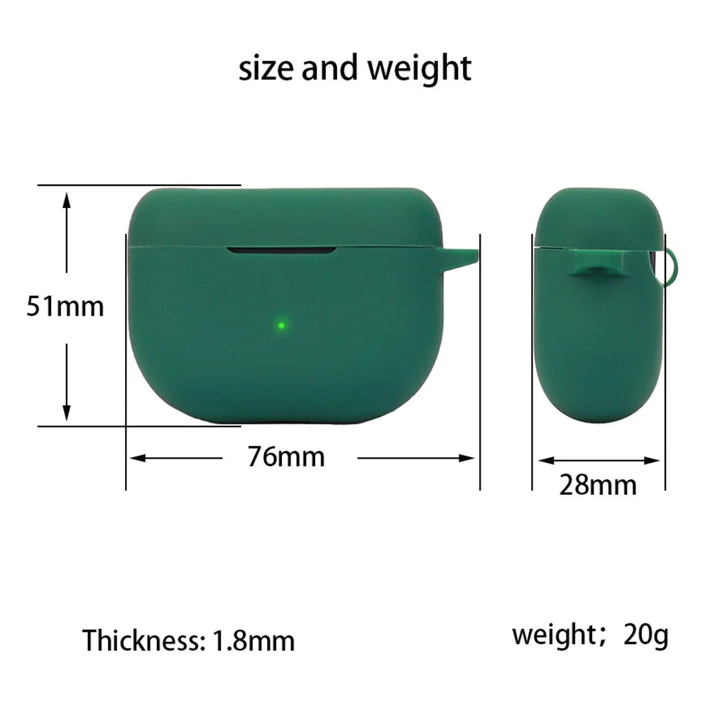 For Jabra Elite 10 2023 Silicone Case Bluetooth-compatible Earphone Sleeve Headphone Charging Bin Cover with Buckle - Blackish Green - 5