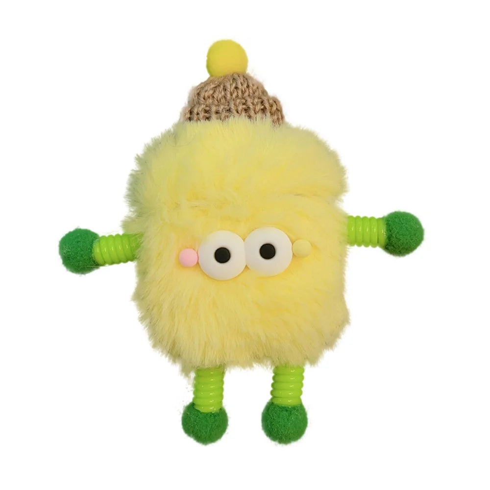 For AirPods with Charging Case (2016) / (2019) / AirPods with Wireless Charging Case (2019) Protective Cover Cartoon Fur Warm Case - 1