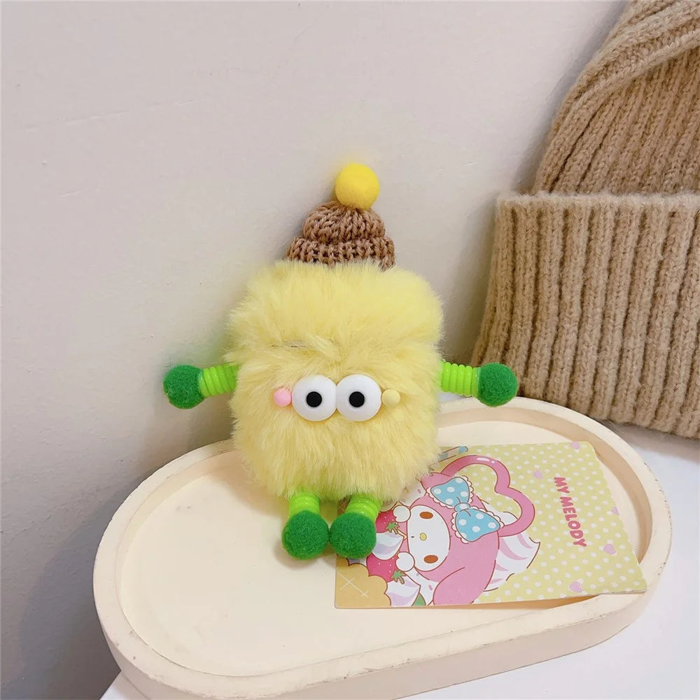 For AirPods with Charging Case (2016) / (2019) / AirPods with Wireless Charging Case (2019) Protective Cover Cartoon Fur Warm Case - 5