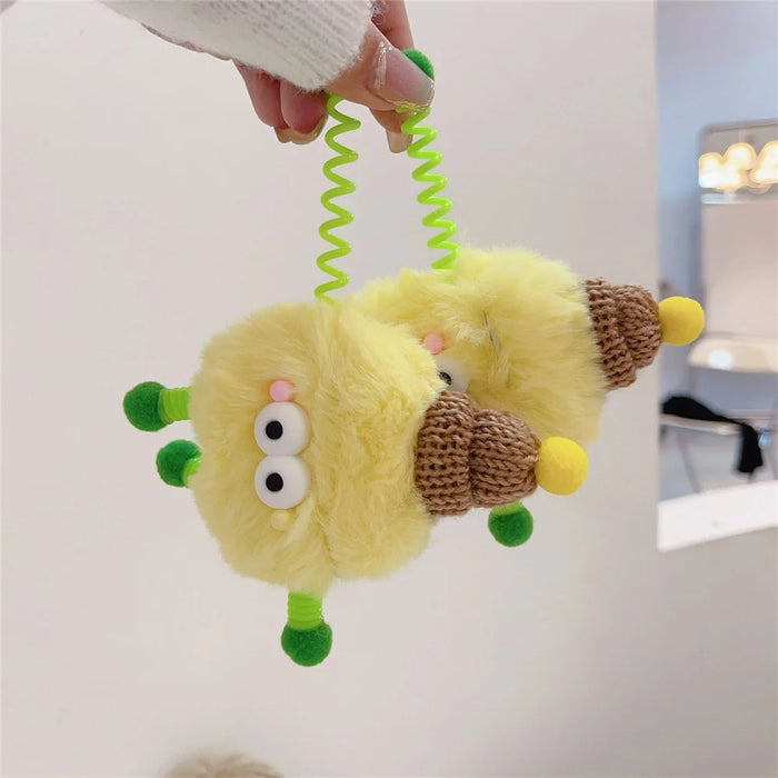 For AirPods Pro 2 / Pro Plush Fluffy Warm Case 3D Cartoon Spring Man Earphone Cover - 4