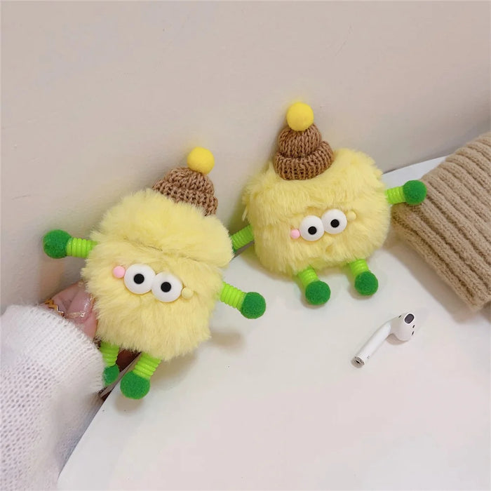 For AirPods Pro 2 / Pro Plush Fluffy Warm Case 3D Cartoon Spring Man Earphone Cover - 5