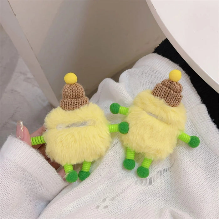 For AirPods Pro 2 / Pro Plush Fluffy Warm Case 3D Cartoon Spring Man Earphone Cover - 6