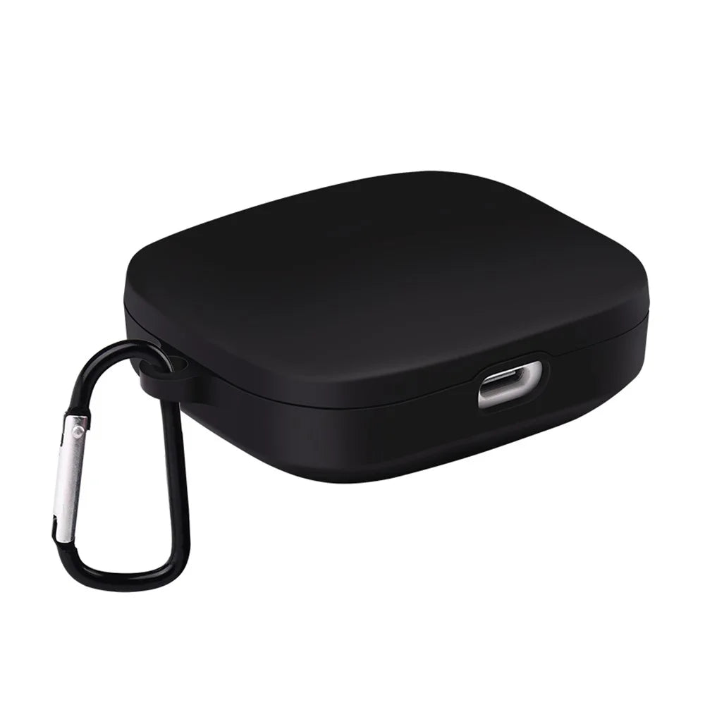 Anti-Scratch Sleeve for Xiaomi Redmi Buds 5 Bluetooth-compatible Earphone Cover Charging Bin Silicone Case with Buckle - Black - 1
