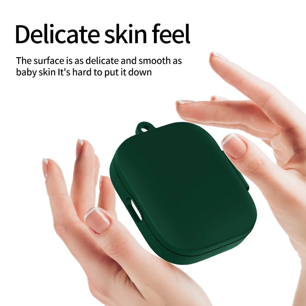 Anti-Scratch Sleeve for Xiaomi Redmi Buds 5 Bluetooth-compatible Earphone Cover Charging Bin Silicone Case with Buckle - Black - 5