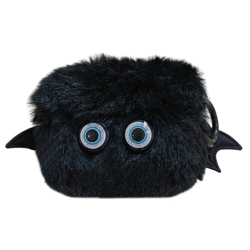 For Apple AirPods Pro 2 Little Demon Case Soft Fur Fluffy Earphone Cover with Buckle - with Bat Wings - 1