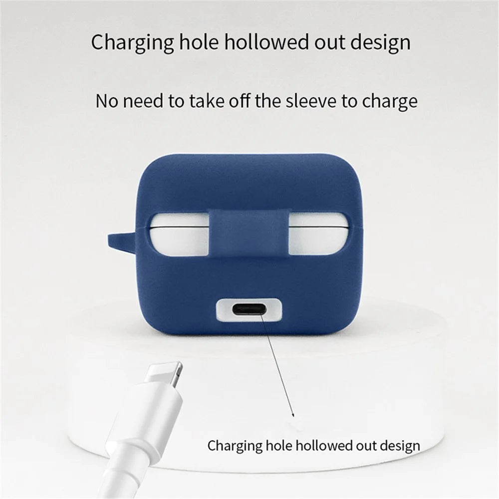 Wireless Earphone Protective Case for Sony INZONE Buds WF-G700N Dustproof Sleeve with Anti-Lost Buckle - Dark Blue - 5