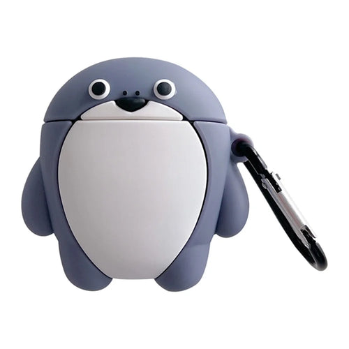 Earphone Case for Apple AirPods with Charging Case (2016) / (2019) / AirPods with Wireless Charging Case (2019) Cartoon Fish TPU Cover - 1