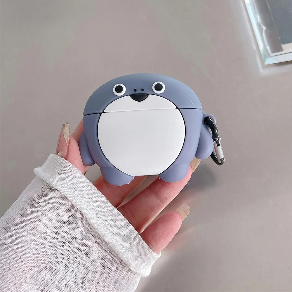 TPU Case for Apple AirPods Pro / Pro 2 Cartoon Fish Earphone Protective Cover with Hanging Buckle - 2