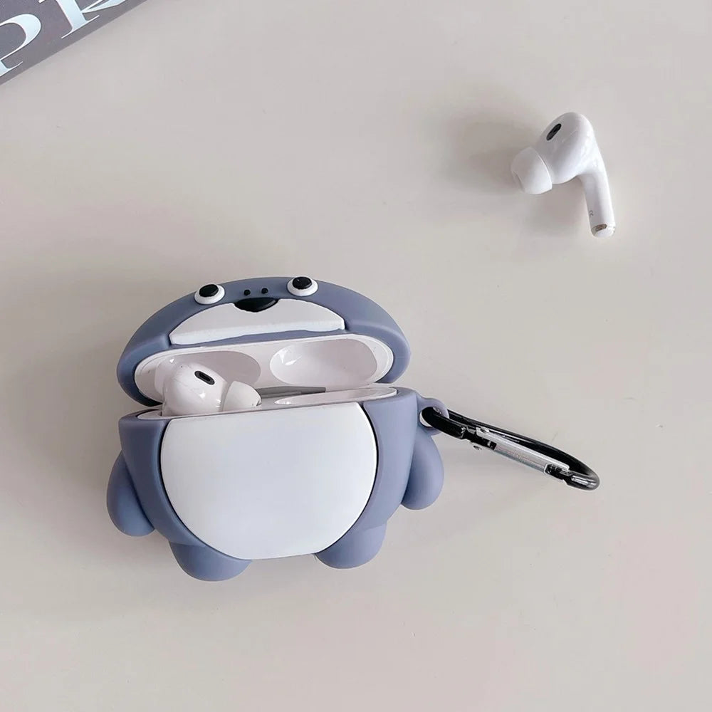 TPU Case for Apple AirPods Pro / Pro 2 Cartoon Fish Earphone Protective Cover with Hanging Buckle - 4