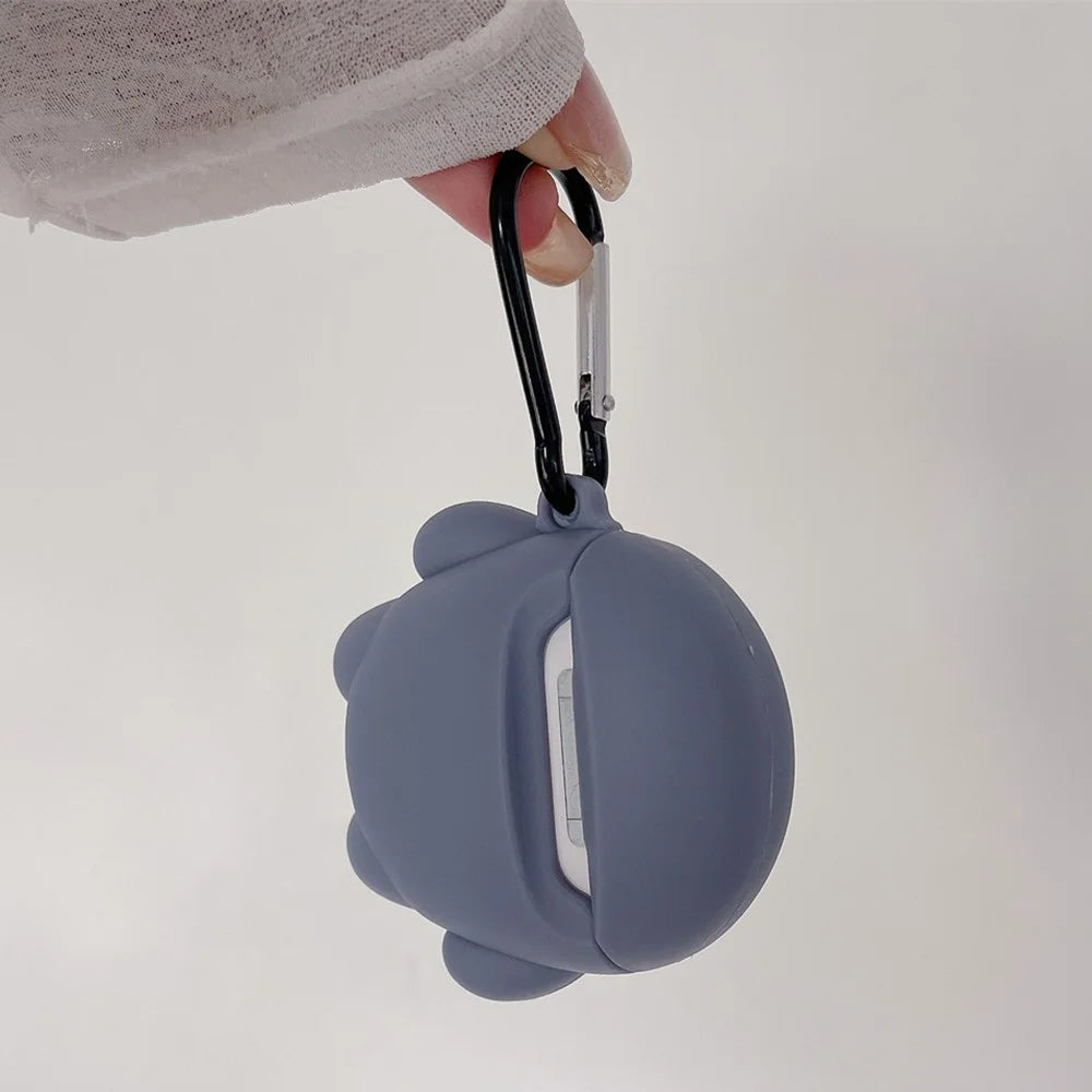 For Apple AirPods 3 Earphone Case Cartoon Fish Earbud TPU Cover with Hanging Buckle - 3