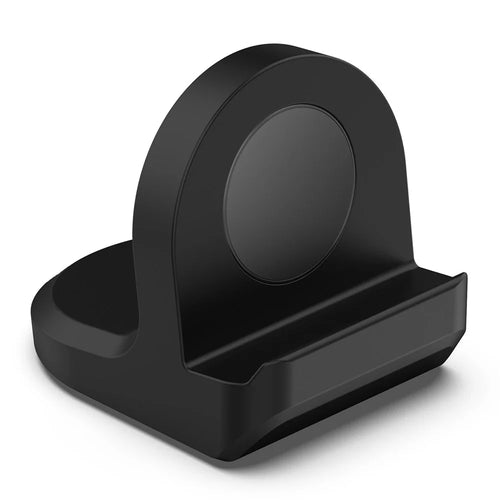 For Google Pixel Watch 2 / Samsung Galaxy Watch 5 Charging Dock Silicone Base Charger Station Holder (Cable Not Included) - Black - 1