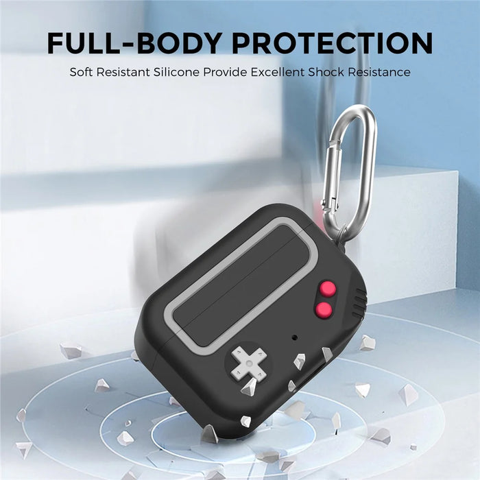 AHASTYLE PT-JY13 For Beats Studio Buds 2021 / Buds+ 2023 Charging Case Cover Game Controller Style 2-Piece Protective Silicone Case - Black - 3