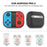 AHASTYLE PT-JY08 For Apple AirPods Pro 2 Split Silicone Protective Cover Game Console Design Earphone Case - Red+Blue - 2