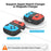 AHASTYLE PT-JY08 For Apple AirPods Pro 2 Split Silicone Protective Cover Game Console Design Earphone Case - Red+Blue - 3