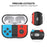 AHASTYLE PT-JY08 For Apple AirPods Pro 2 Split Silicone Protective Cover Game Console Design Earphone Case - Red+Blue - 4