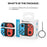 AHASTYLE PT-JY08 For Apple AirPods Pro 2 Split Silicone Protective Cover Game Console Design Earphone Case - Red+Blue - 7