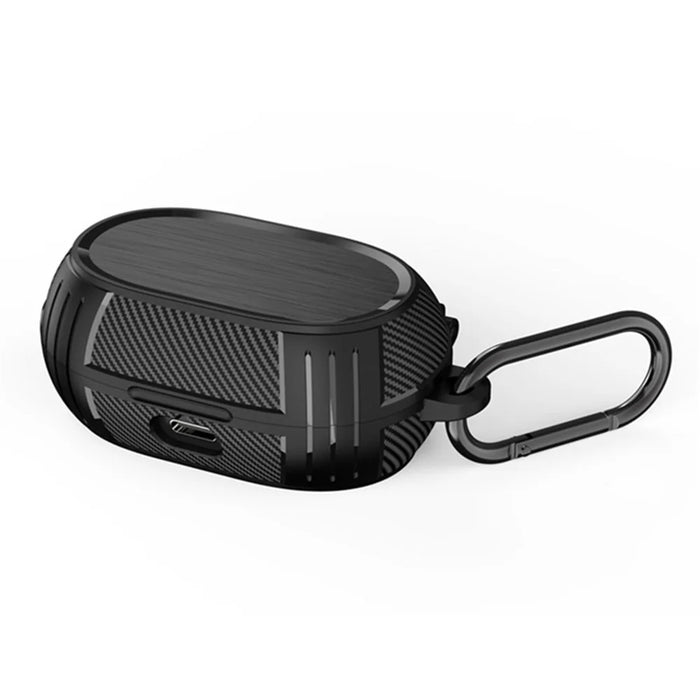 For Jabra Elite 7 Pro / Elite 7 Active Anti-Scratch Earphone Protector TPU Cover with Carrying Buckle - Black - 2