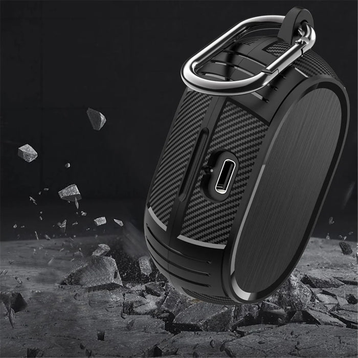 For Jabra Elite 7 Pro / Elite 7 Active Anti-Scratch Earphone Protector TPU Cover with Carrying Buckle - Black - 5