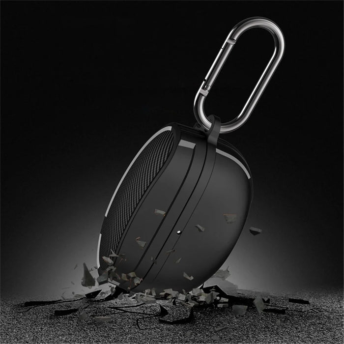 For Sony WF-1000XM5 Bluetooth-compatible Earphone TPU Cover Protective Case with Hanging Buckle - Black - 4