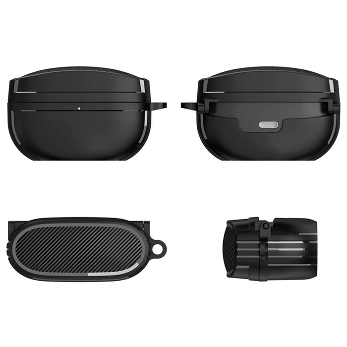 For Sony WF-1000XM5 Bluetooth-compatible Earphone TPU Cover Protective Case with Hanging Buckle - Black - 7