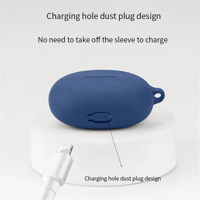 For Honor Wingcloud X5s Pro Bluetooth-compatible Earphone Silicone Case Protective Cover - Dark Blue - 3