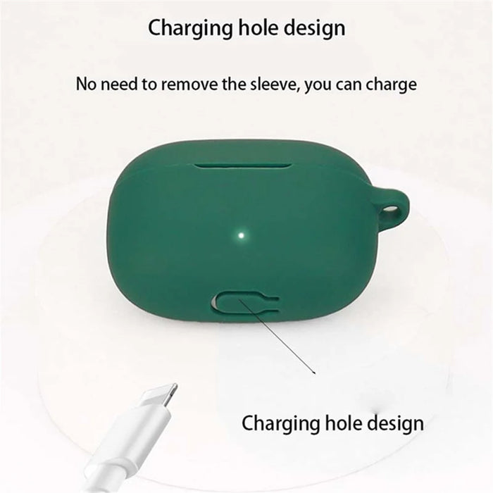 For HONOR LCHSE X5i Shockproof Silicone Case Bluetooth-compatible Headset Sleeve Cover with Buckle - Blackish Green - 5