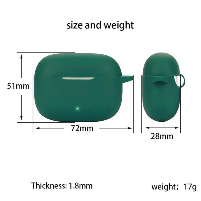 For HONOR LCHSE X5i Shockproof Silicone Case Bluetooth-compatible Headset Sleeve Cover with Buckle - Blackish Green - 6