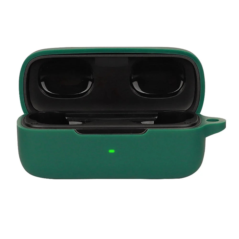 Headset Sleeve for EarFun Free Pro 3 Earphone Cover Silicone Case with Buckle - Blackish Green - 2