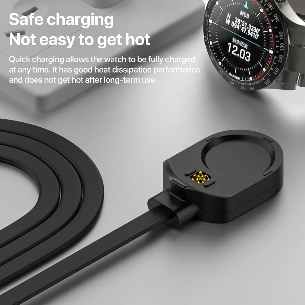 1m USB Charging Base for Garmin MARQ 2 Athlete / Adventurer / Captain Charging Cable Smart Watch Charger - 5
