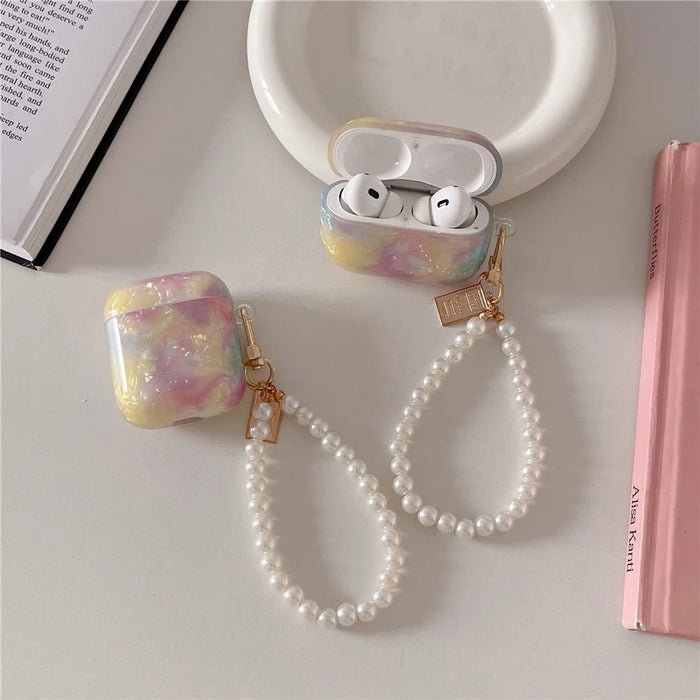 Protective Case for Apple AirPods Pro Charging Case Soft TPU Cover with Pendant Buckle - 4