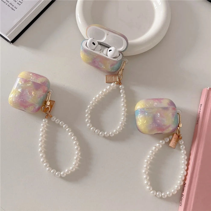 Protective Case for Apple AirPods Pro Charging Case Soft TPU Cover with Pendant Buckle - 5