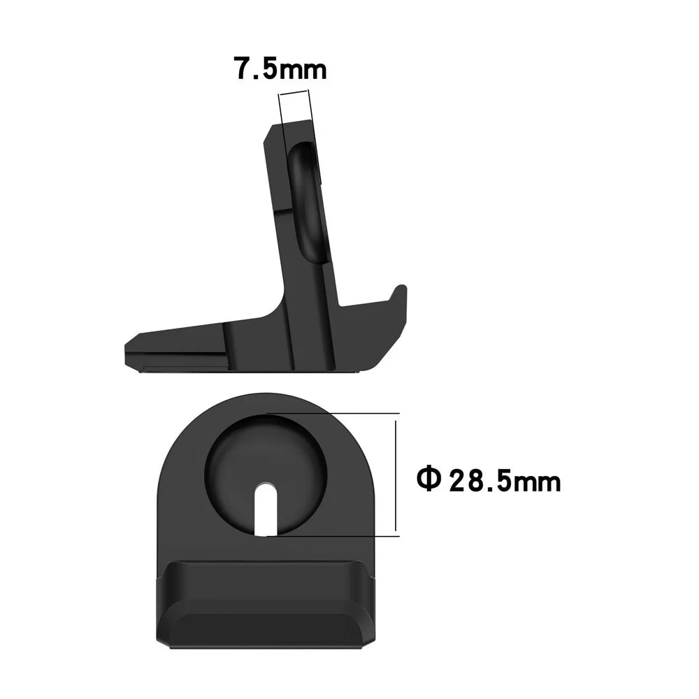 For Google Pixel Watch 2 Silicone Charger Holder with USB Charging Cable Anti-Slip Smart Watch Charger Stand - Black - 7