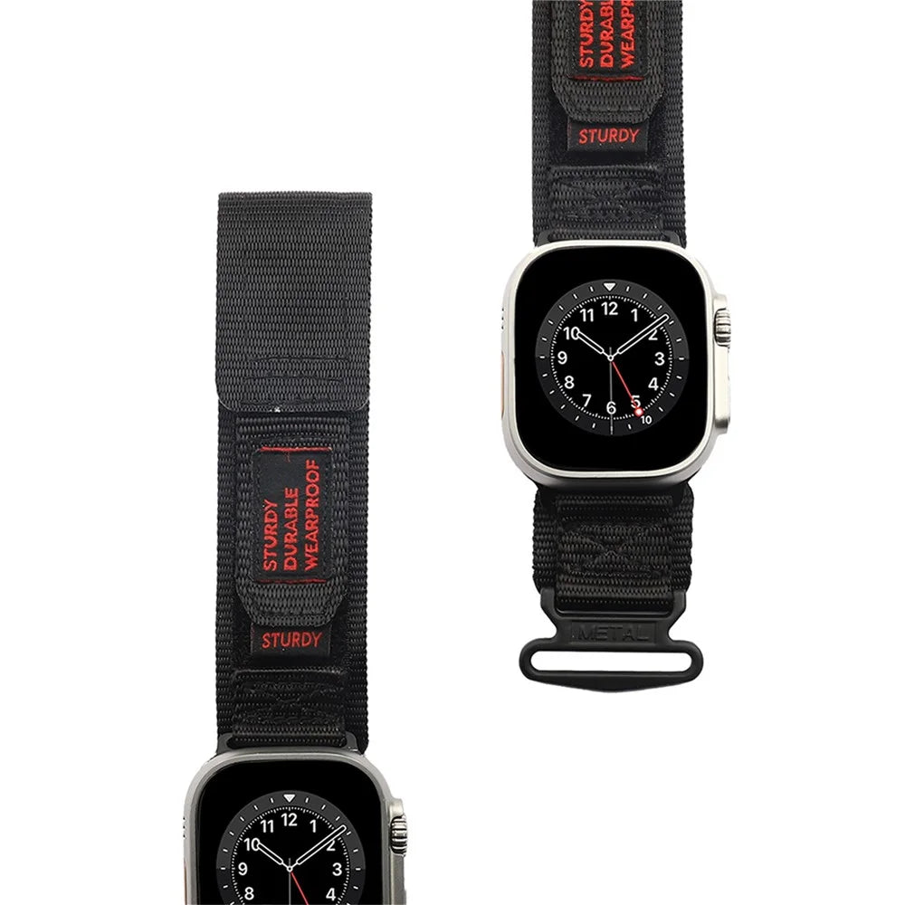 Watch Band for Apple Watch Series 11 10 42mm / 9 8 7 41mm / SE3 SE2 SE 6 5 4 40mm / 3 2 1 38mm Nylon Watch Band Braided Strap - Black - 5