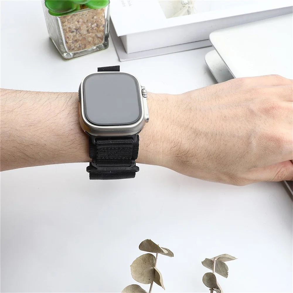 Watch Band for Apple Watch Series 11 10 42mm / 9 8 7 41mm / SE3 SE2 SE 6 5 4 40mm / 3 2 1 38mm Nylon Watch Band Braided Strap - Black - 6