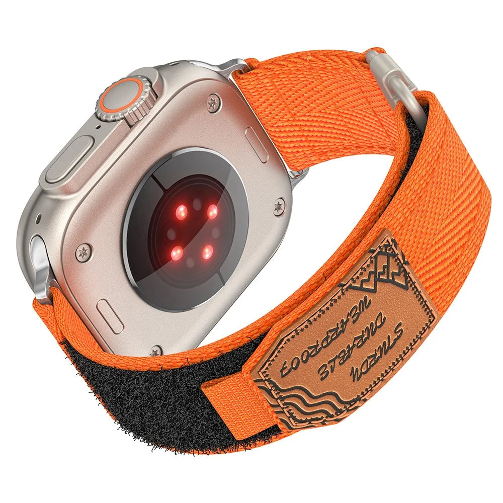 For Apple Watch Ultra 3 2 1 49mm / Series 11 10 46mm / 9 8 7 45mm / SE3 SE2 SE 6 5 4 44mm / 3 2 1 42mm Watch Strap Nylon Watch Band - Orange - 4