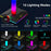 PIWIJOY EB05 RGB Gaming Headset Stand with 2 USB Ports, Headphone Holder with 10 Light Modes for Gamers PC Earphone Accessories - Black - 5