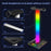PIWIJOY EB05 RGB Gaming Headset Stand with 2 USB Ports, Headphone Holder with 10 Light Modes for Gamers PC Earphone Accessories - Black - 7