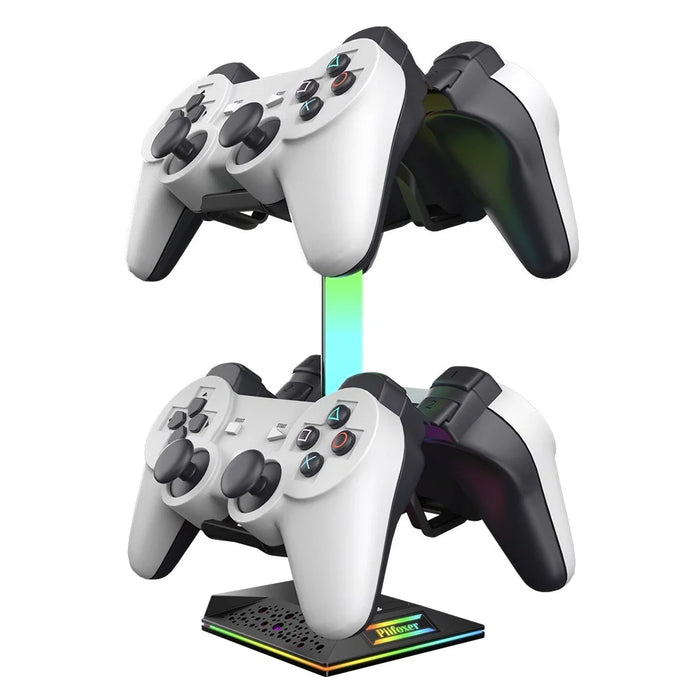 PIIFOXER EB03 RGB Controller Display Stand with Memory Function, Gaming Headset Holder with 2 USB2.0, Type-C Ports - 2