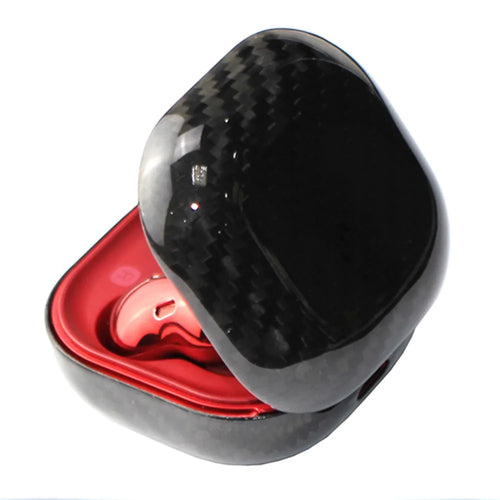 For Samsung Galaxy Buds Pro Aramid Fiber Case Bluetooth-compatible Headset Sleeve Earphone Cover - Glossy Black - 1