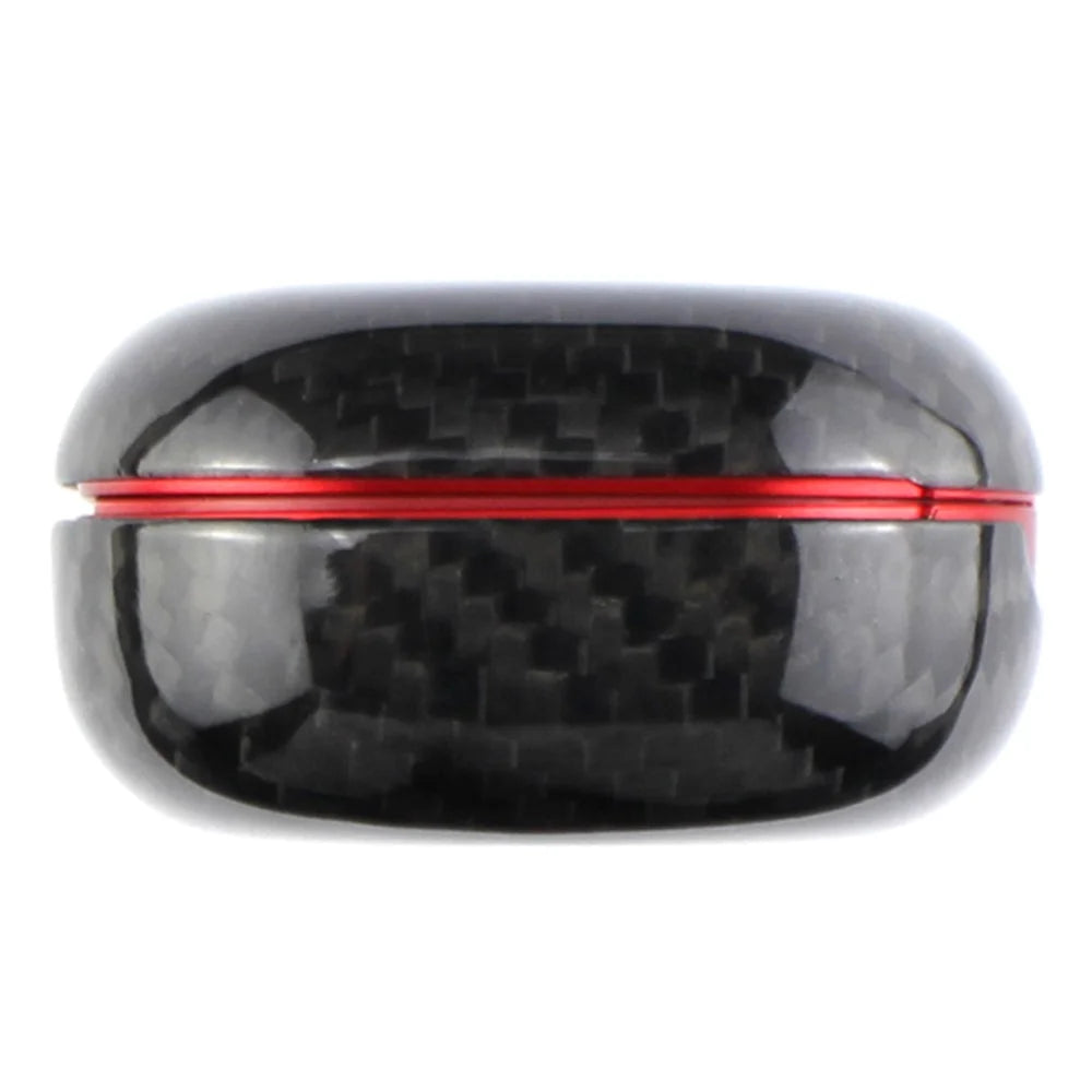 For Samsung Galaxy Buds Live Bluetooth-compatible Headset Sleeve Earphone Cover Aramid Fiber Case - Glossy Black - 7