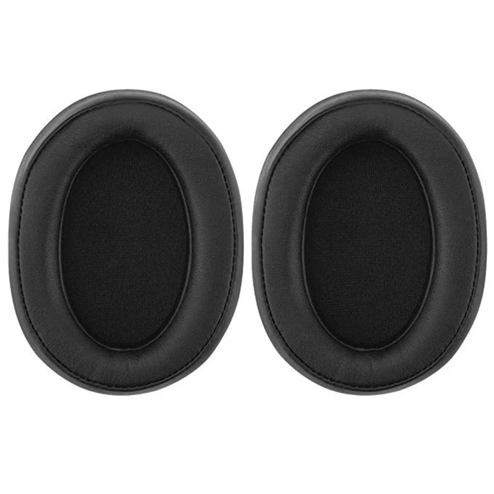 1 Pair For Sony MDR-100ABN / WH-H900N Headphone Ear Pads Protein Leather Cushions with Mini Crowbar - Black - 2