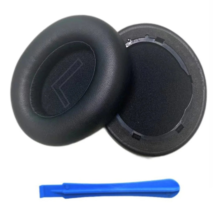 1 Pair Ear Pads for Anker Soundcore Life Q20 Protein Leather Headphone Ear Cushions with Mini Crowbar - Black - 1