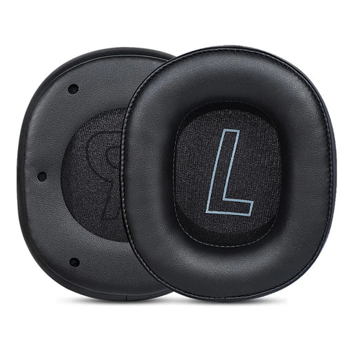 1 Pair Ear Pads for EDIFIER HECATE G2 Protein Leather+Sponge Headset Ear Caps with Head Beam Sleeve - Black - 2
