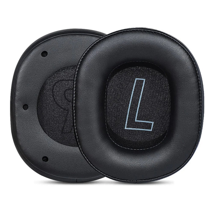 1 Pair Ear Pads for EDIFIER HECATE G2 Protein Leather+Sponge Headset Ear Caps with Head Beam Sleeve - Black - 2