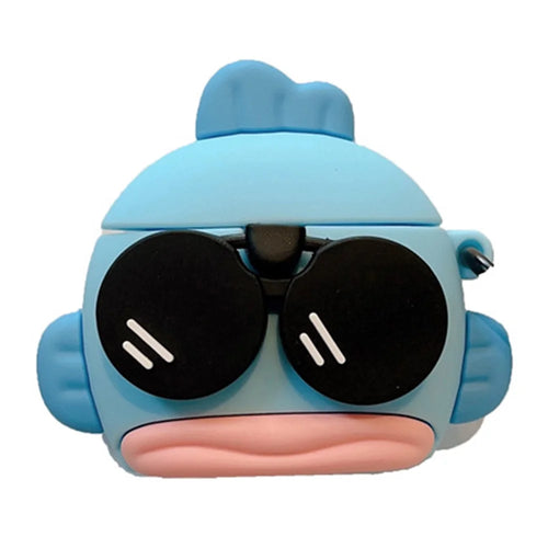 For Apple AirPods 3 Cartoon Clownfish Silicone Cover Anti-drop Earphone Protective Case with Hanging Buckle - 1