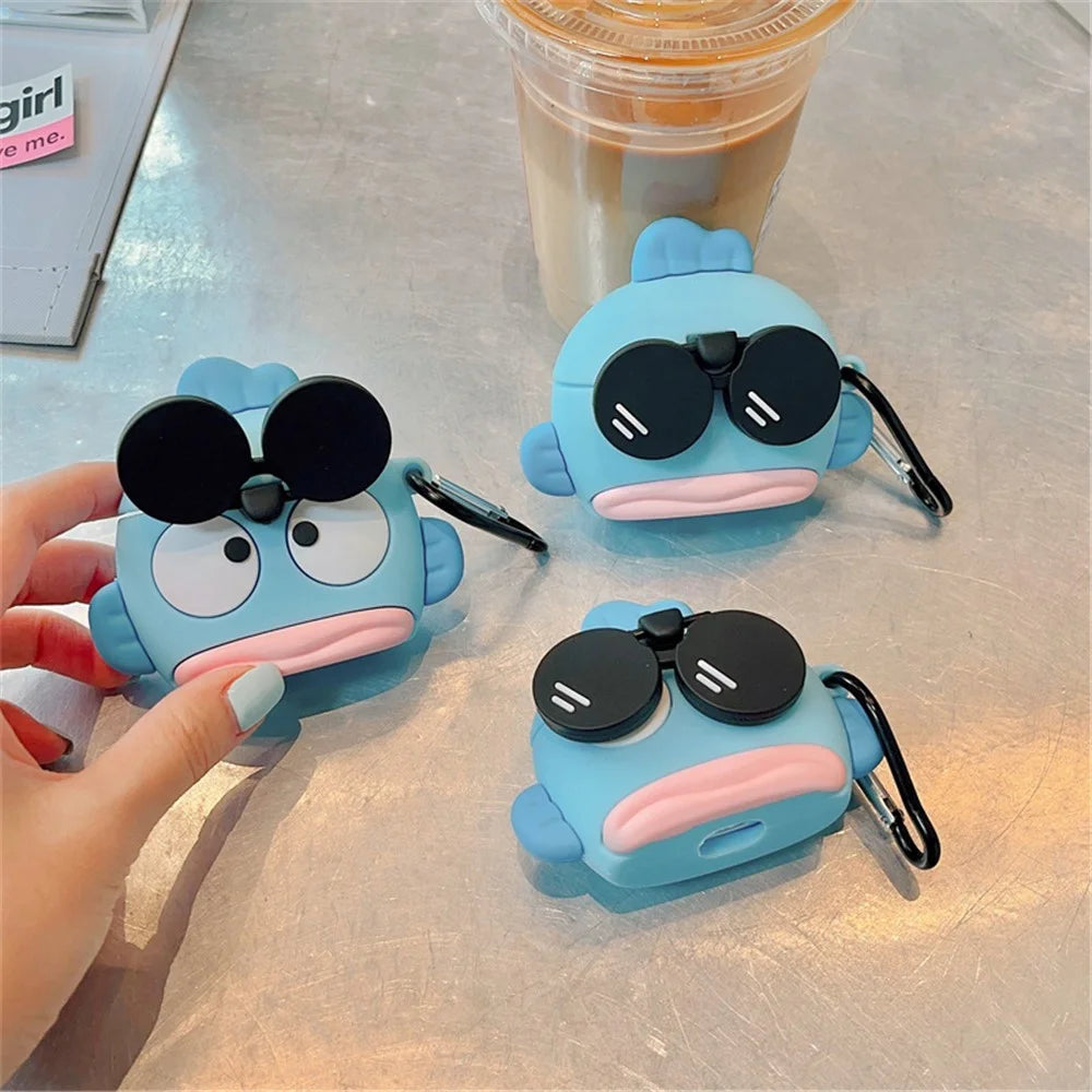 For Apple AirPods 3 Cartoon Clownfish Silicone Cover Anti-drop Earphone Protective Case with Hanging Buckle - 6