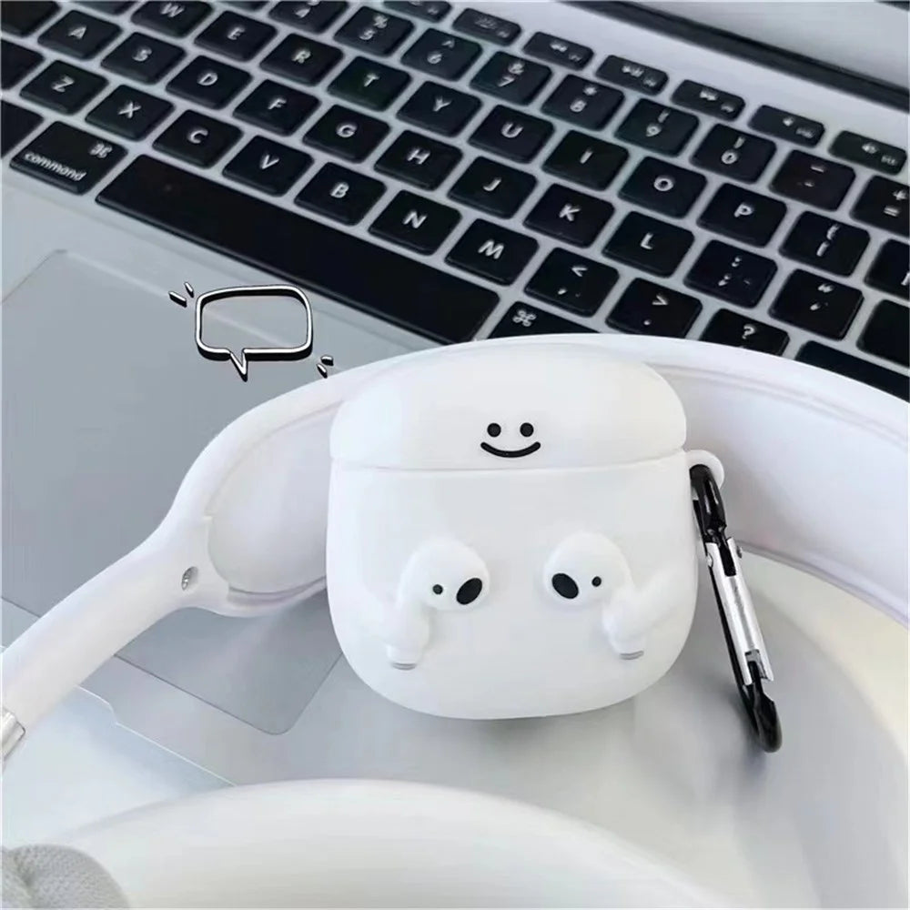 Cartoon Silicone Cover for AirPods with Charging Case (2016)  /  (2019)  /  AirPods with Wireless Charging Case (2019) Anti-drop Case - 3